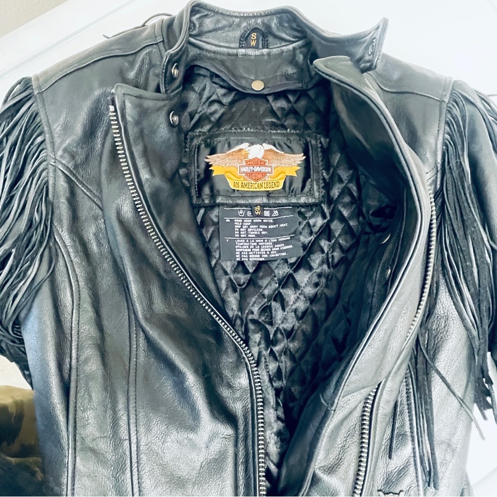 Harley-Davidson Women’s Black Quilted Leather Jacket Size SW